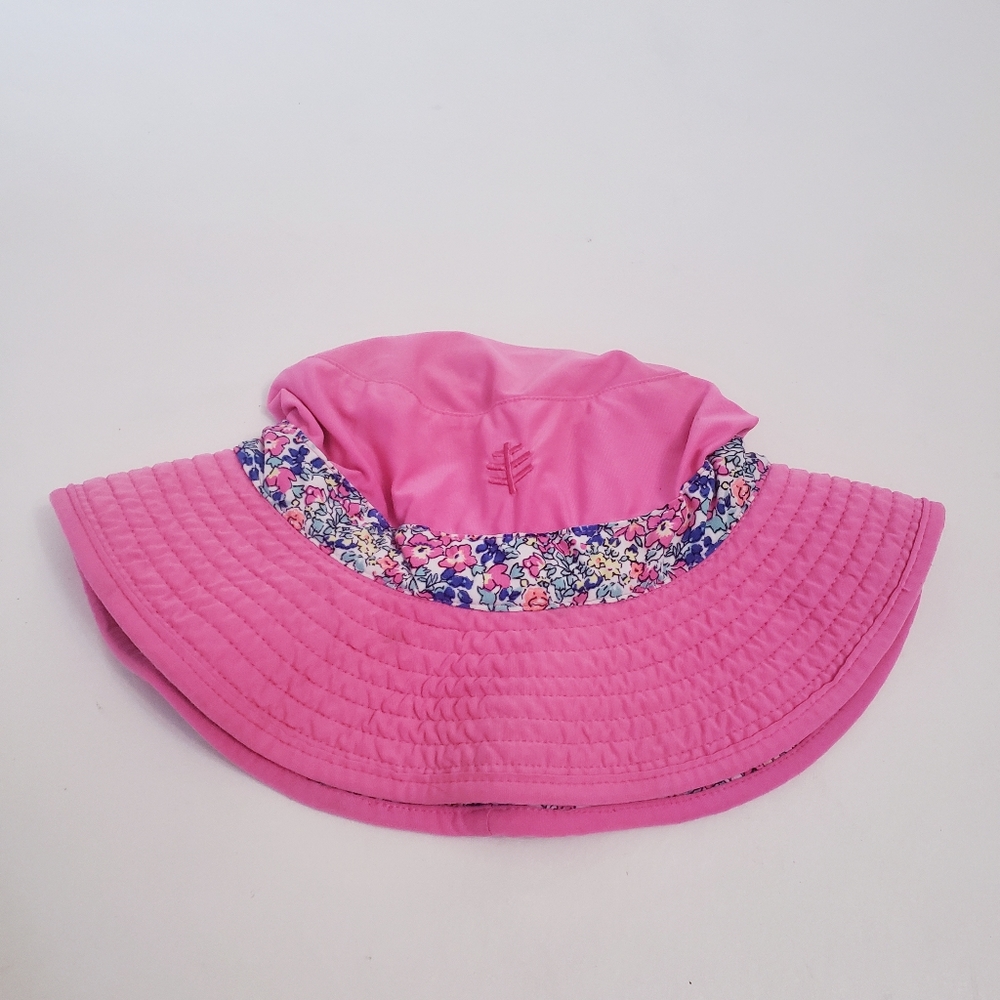 Coolibar Reversible Bucket Sun Hat Pink/Floral L/XL 10-12 yr